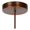 Lampa wisząca miedziana szklany bursztynowy klosz TOLEDO 74405/01/62 Lucide